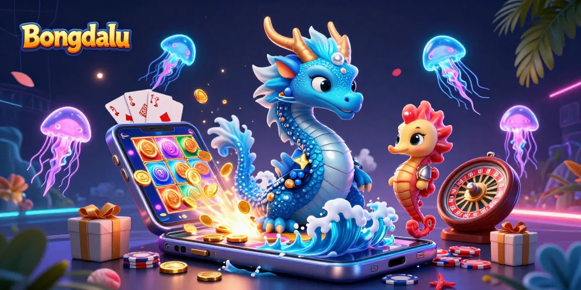 Bongdalu enhances your gaming experience with a vibrant underwater scene filled with dynamic gambling elements.