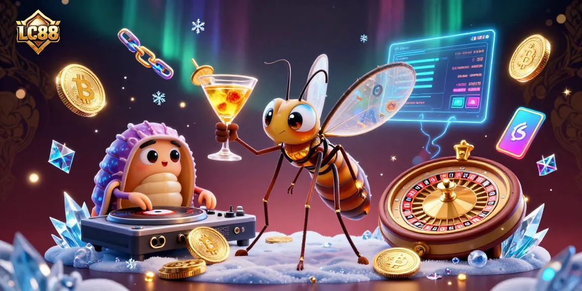 Win big at LC88 with exciting casino games featuring a frozen mosquito mascot and trilobite DJ.