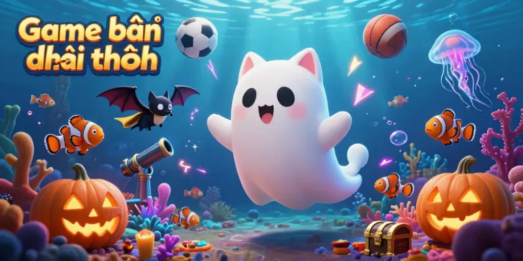 Experience the thrill of Game bắn cá đổi thưởng in an underwater casino filled with vibrant sea creatures.