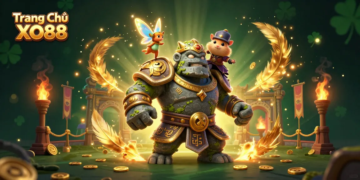Experience safe online gaming at Trang Chủ XO88 with vibrant, dynamic casino illustrations.