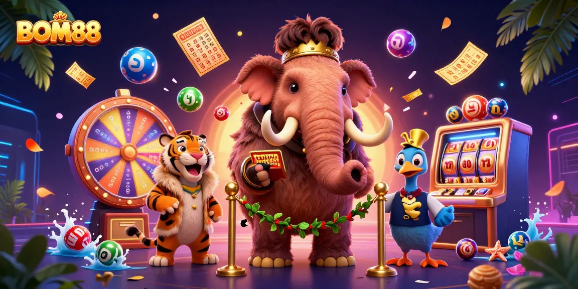 BOM88 offers thrilling casino experiences with dynamic characters in a vibrant gambling scene.