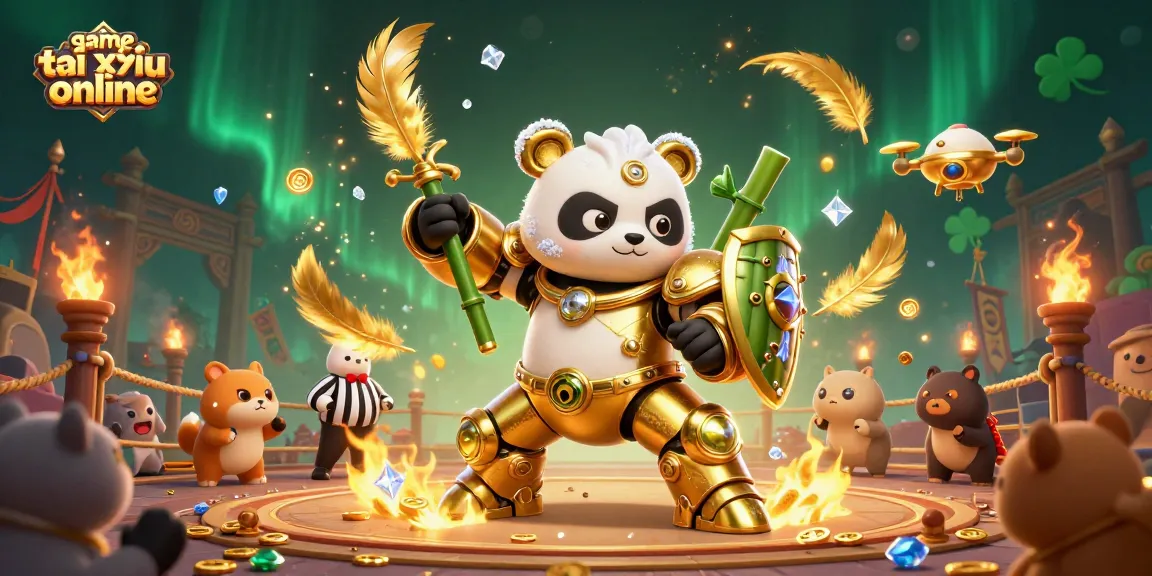 Experience the excitement of game tài xỉu online with a dynamic 3D illustration featuring vibrant characters and thrilling casino atmospheres.