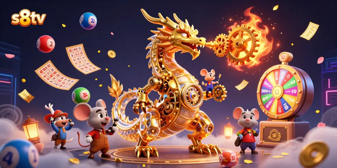 S8TV offers thrilling sports betting action with a biomechanical dragon and engineer showcasing gameplay excitement.