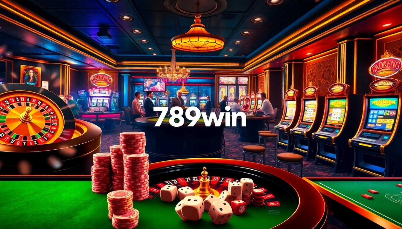 Experience the excitement of gaming with 789win's vibrant casino atmosphere featuring roulette, poker, and slots.