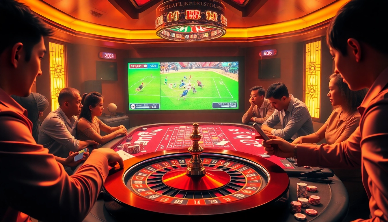 Experience the thrill of trực tiếp đá gà thomo at a vibrant gambling event with live betting and excitement.