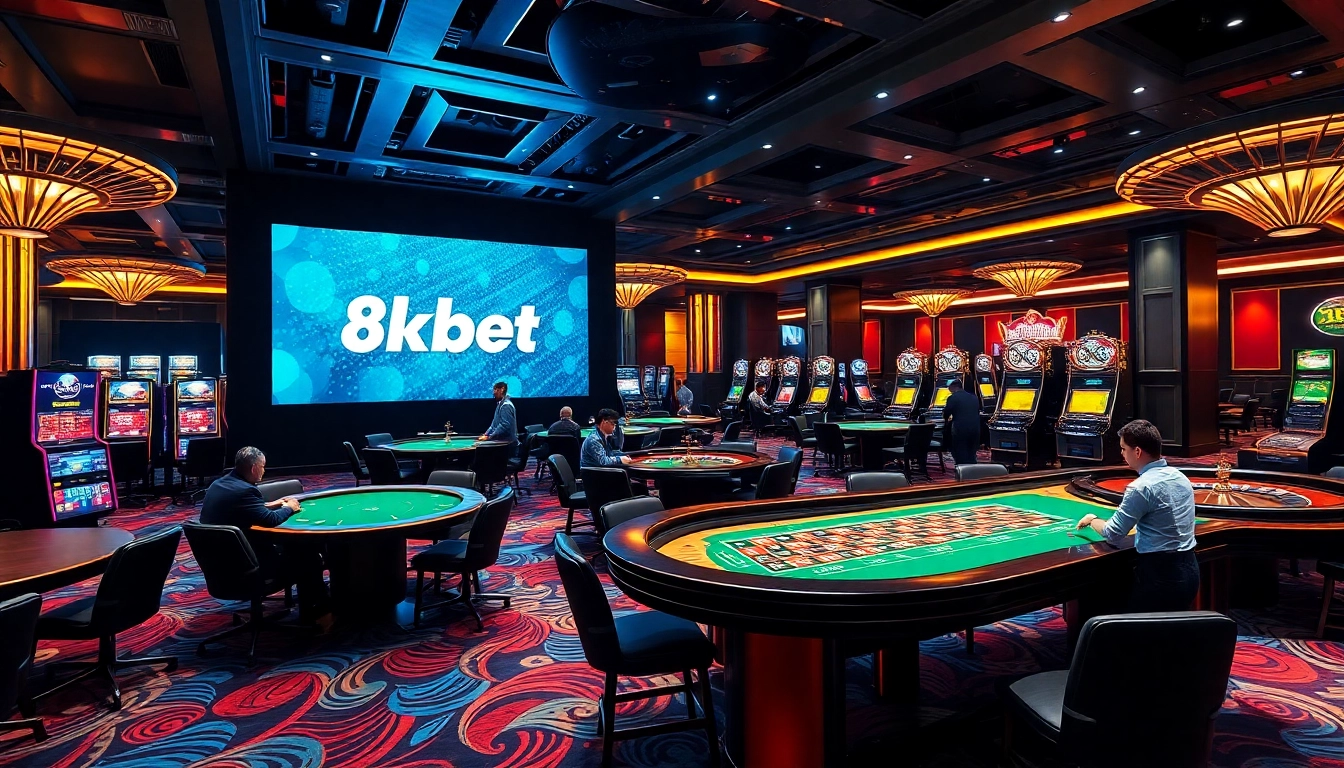 Experience the thrill at 8kbet with exciting table games and vibrant casino ambiance.
