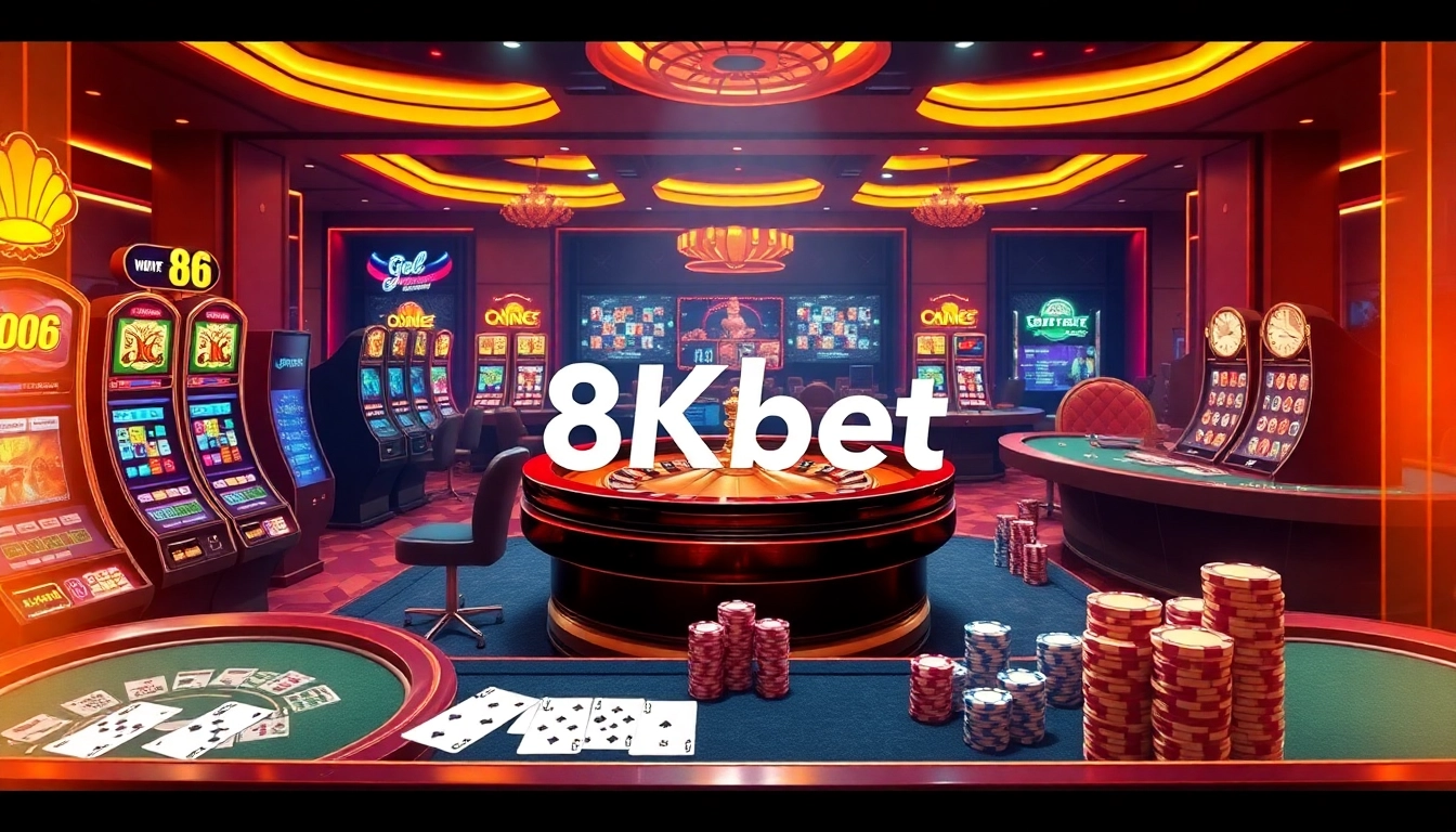 Experience the thrill of 8kbet with vibrant casino games and a luxurious gambling atmosphere.