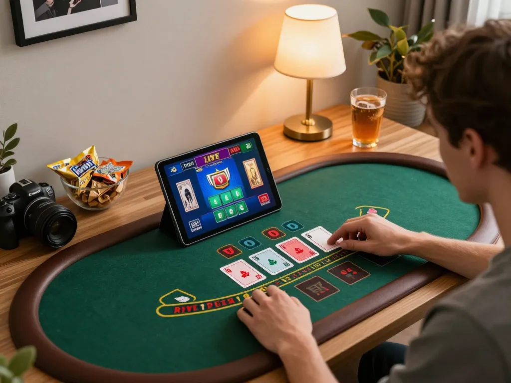 Engaging gameplay at hi88 online blackjack, showcasing user interaction with live dealer feature.