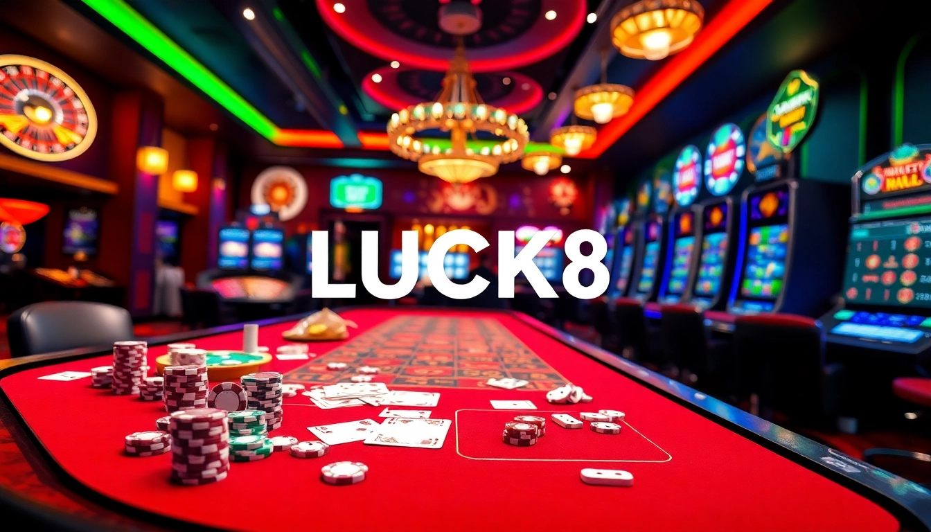 Experience thrilling gambling action at LUCK8 casino with vibrant games and exciting atmosphere.