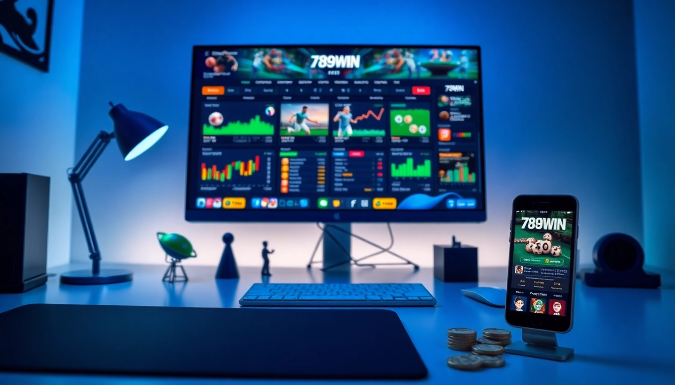 Vibrant 789WIN online betting platform showcasing engaging sports events and casino games.