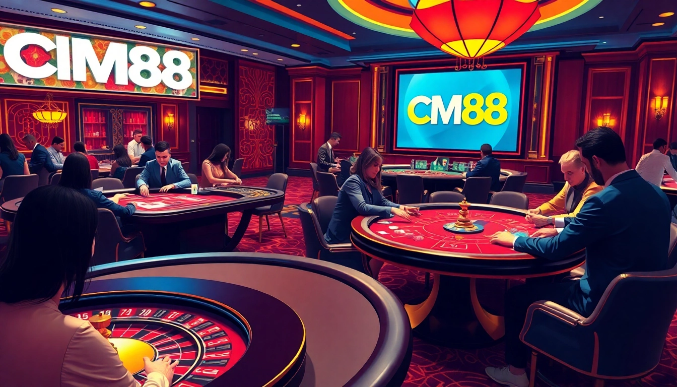 Intensely playing at a CM88 casino roulette table, showcasing excitement and luxury.